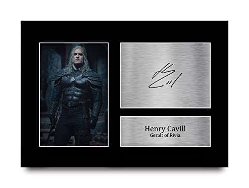 HWC Trading A4 Henry Cavill The Witcher Geschenke Gedrucktes Signiertes Autogramm Foto für Fans von Fernsehshows von HWC Trading