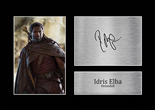 HWC Trading A4 Idris Elba Thor Heimdall Geschenke Geducktes Signiertes Autogramm Foto für Fans von Film Memorabilien - A4 von HWC Trading