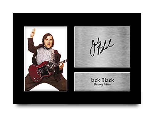 HWC Trading A4 Jack Black School of Rock Geschenke Gedruckt, Signiert Autogramm Bild Für Film-Erinnerungsstücke-Fans - A4 Eingerahmt von HWC Trading