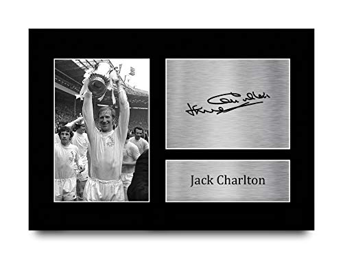 HWC Trading A4 Jack Charlton Leeds United Gifts Autogramm-Bild für Fußballfans und Fans von HWC Trading