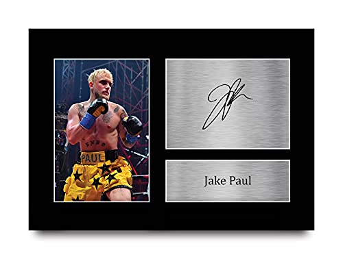 HWC Trading A4 Jake Paul Boxing Boxing Geschenke Gedrucktes Signiertes Autogramm Foto für Fans von Boxsport Memorabilien von HWC Trading