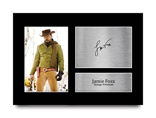 HWC Trading A4 Jamie Foxx Django Unchained Geschenke Geducktes Signiertes Autogramm Foto für Fans von Film Memorabilien von HWC Trading