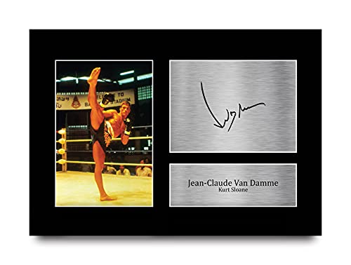 HWC Trading A4 Jean Claude Van Damme Kickboxer Geschenke Gedruckt, Signiert Autogramm Bild Für Film-Erinnerungsstücke-Fans von HWC Trading
