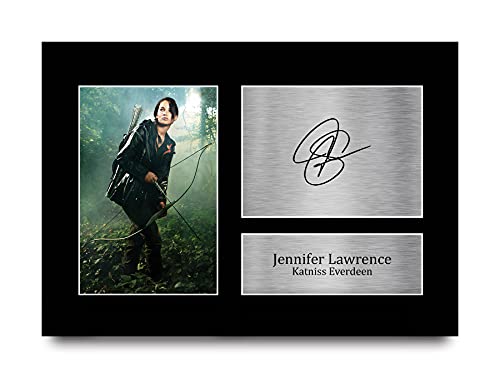 HWC Trading A4 Jennifer Lawrence The Hunger Games Geschenke Gedruckt, Signiert Autogramm Bild Für Film-Erinnerungsstücke-Fans - A4 Eingerahmt von HWC Trading
