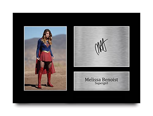 HWC Trading A4 Melissa Benoist Supergirl Geschenke Gedrucktes Signiertes Autogramm Foto für Fans von Fernsehshows von HWC Trading