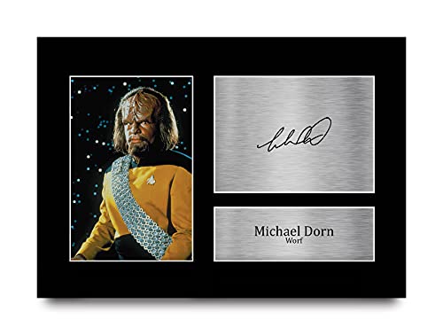 HWC Trading A4 Michael Dorn Star Trek Worf Geschenke Gedruckt Signiert Autogramm Bild Für Fernsehshow Fans von HWC Trading