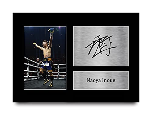 HWC Trading A4 Naoya Inoue Boxing Geschenke Gedrucktes Signiertes Autogramm Foto für Fans von Boxsport Memorabilien von HWC Trading