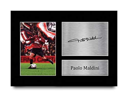 HWC Trading A4 Paolo Maldini, Milan, gedrucktes Autogramm für Fans und Fans – A4 von HWC Trading