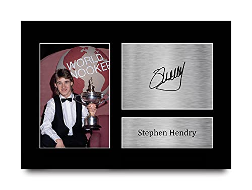 HWC Trading A4 Stephen Hendry Snooker Geschenke Gedrucktes Signiertes Autogramm Foto für Fans von Snooker Memorabilien von HWC Trading