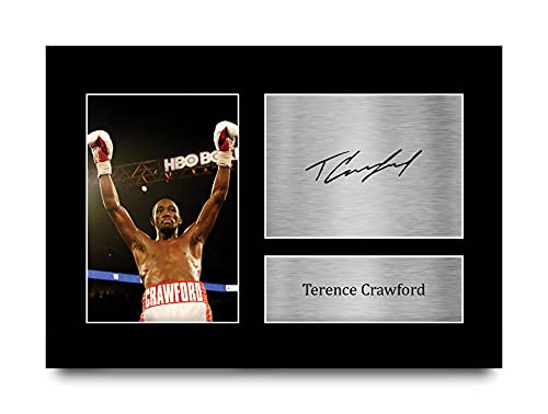 HWC Trading A4 Terence Crawford Boxing Geschenke Gedrucktes Signiertes Autogramm Foto für Fans von Boxsport Memorabilien von HWC Trading