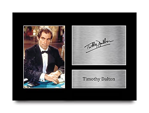 HWC Trading A4 Timothy Dalton James Bond Geschenke Gedruckt, Signiert Autogramm Bild Für Film-Erinnerungsstücke-Fans von HWC Trading