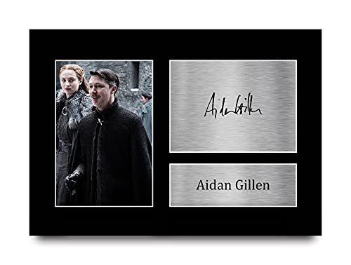 HWC Trading Aidan Gillen A4 gedrucktes Autogramm Petyr 'Littlefinger' Baelish Game of Thrones Druck Foto Bild Display von HWC Trading