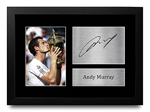 HWC Trading Andy Murray A4 Gerahmte Signiert Gedruckt Autogramme Bild Druck-Fotoanzeige Geschenk Für Tennis-Fans von HWC Trading