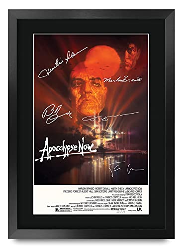 HWC Trading Apocalypse Now A3 Gerahmte Signiert Gedruckt Autogramme Bild Druck-Fotoanzeige Geschenk Für Filmfans von HWC Trading