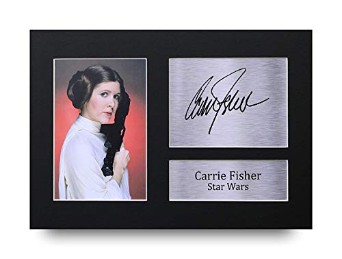 HWC Trading Carrie Fisher A4 Ungerahmt Signiert Gedruckt Autogramme Bild Druck-Fotoanzeige Geschenk Für Filmfans von HWC Trading