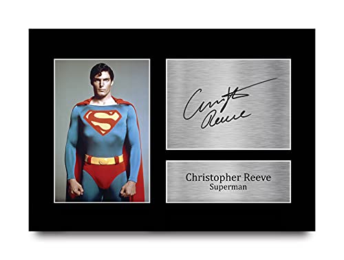HWC Trading Christopher Reeve A4 Ungerahmt Signiert Gedruckt Autogramme Bild Druck-Fotoanzeige Geschenk Für Superman Filmfans von HWC Trading