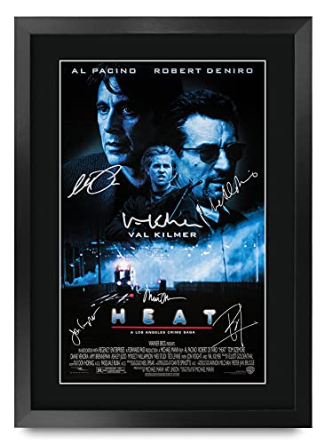 HWC Trading Erhitzen Sie das Cast Robert De Niro Al Pacino Geschenke Printed Poster Autogramm Bild für Film-Memorabilia Fans Signed - A3 Eingerahmt von HWC Trading