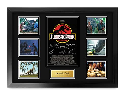 HWC Trading FR A2 Jurassic Park Geschenke Geducktes Signiertes Autogramm Präsentationsdisplay für Fans von Film Memorabilien - A2 Gerahmt von HWC Trading