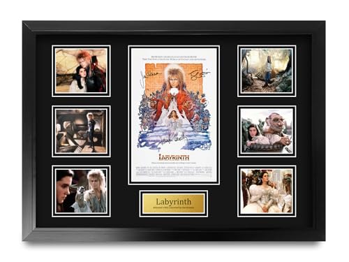 HWC Trading Labyrinth Geschenke Geducktes Signiertes Autogramm Präsentationsdisplay für Fans von Film Memorabilien - A2 Gerahmt von HWC Trading
