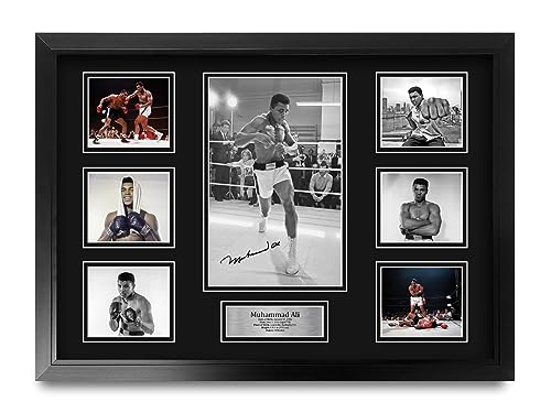 HWC Trading FR A2 Muhammad Ali Geschenke Gedrucktes Signiertes Autogramm Foto für Fans von Boxsport Memorabilien - A2 Gerahmt von HWC Trading