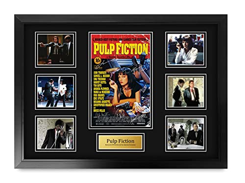 HWC Trading FR A2 Pulp Fiction Geschenke Geducktes Signiertes Autogramm Präsentationsdisplay für Fans von Film Memorabilien - A2 Gerahmt von HWC Trading