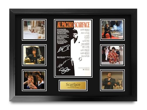 HWC Trading Scarface Geschenke Geducktes Signiertes Autogramm Präsentationsdisplay für Fans von Film Memorabilien - A2 Gerahmt von HWC Trading