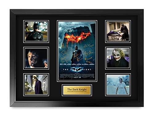 HWC Trading FR A2 The Dark Knight Geschenke Geducktes Signiertes Autogramm Präsentationsdisplay für Fans von Film Memorabilien - A2 Gerahmt von HWC Trading