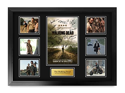 HWC Trading FR A2 The Walking Dead Geschenke Geducktes Signiertes Autogramm Fotodisplay Montagedisplay für Fans von Fernsehshows - A2 Gerahmt von HWC Trading