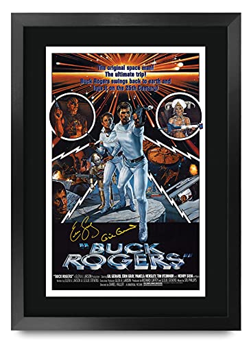 HWC Trading FR A3 Buck Rogers Gil Gerard Gifts Autogramm-Poster für TV-Fans, gerahmt, A3 von HWC Trading