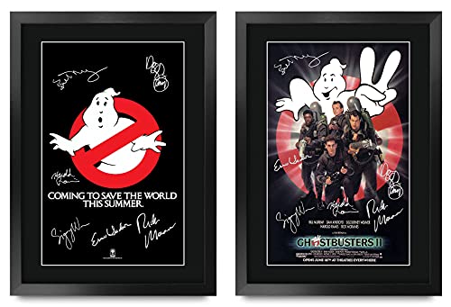 HWC Trading FR A3 Ghostbusters Collection Bill Murray, Dan Aykroyd Gifts gedrucktes Poster, signiertes Autogrammbild für Film-Erinnerungsstücke, A3, gerahmt von HWC Trading