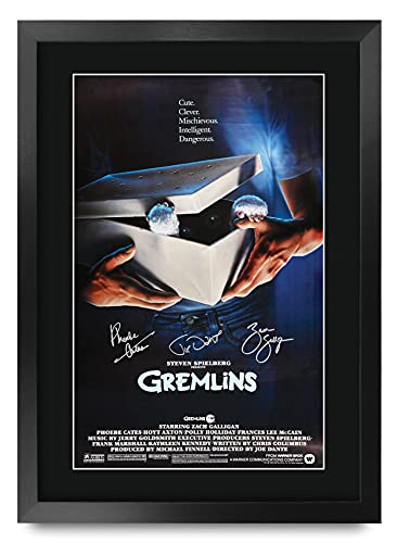 HWC Trading FR A3 Gremlins 1 Zach Galligan Geschenke Geduckter Poster Signiertes Autogramm Foto für Fans von Film Memorabilien - A3 Framed von HWC Trading