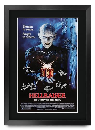 HWC Trading FR A3 Hellraiser (1987) Geschenke Geduckter Poster Signiertes Autogramm Foto für Fans von Film Memorabilien - A3 Gerahmt von HWC Trading