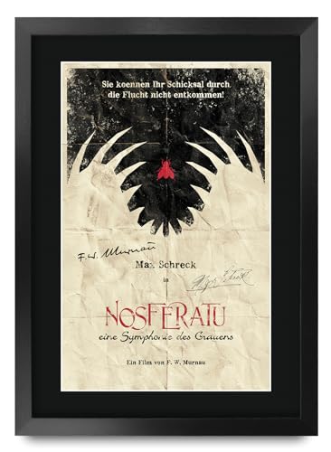 HWC Trading FR A3 Nosferatu (1922) Geschenke Geduckter Poster Signiertes Autogramm Foto für Fans von Film Memorabilien - A3 Gerahmt von HWC Trading