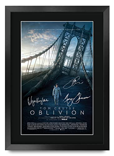 HWC Trading FR A3 Oblivion Tom Cruise Geschenke Geduckter Poster Signiertes Autogramm Foto für Fans von Film Memorabilien - A3 Framed von HWC Trading