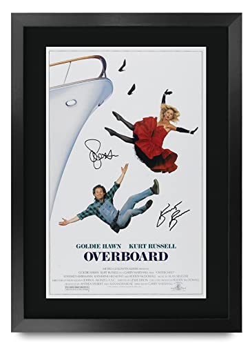 HWC Trading FR A3 Overboard Goldie Hawn, Kurt Russell Geschenke Geduckter Poster Signiertes Autogramm Foto für Fans von Film Memorabilien - A3 Framed von HWC Trading