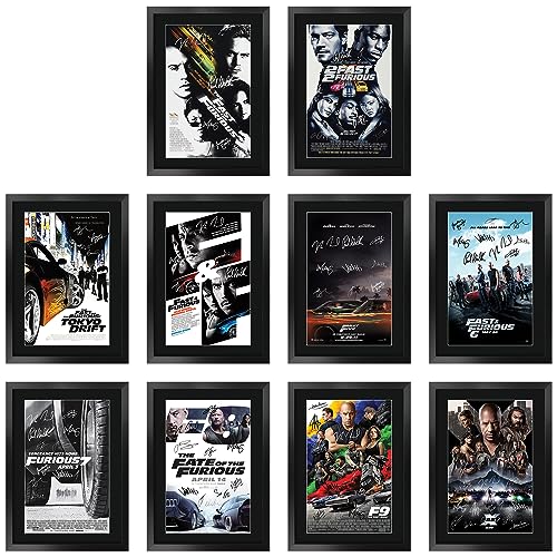 HWC Trading FR A3 The Fast and Furious Collection Vin Diesel Geschenke Geduckter Poster Signiertes Autogramm Foto für Fans von Film Memorabilien - A3 Gerahmt von HWC Trading