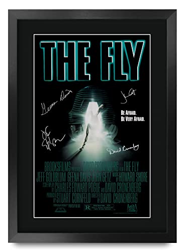 HWC Trading FR A3 The Fly Jeff Goldblum Geschenke Geduckter Poster Signiertes Autogramm Foto für Fans von Film Memorabilien - A3 Framed von HWC Trading