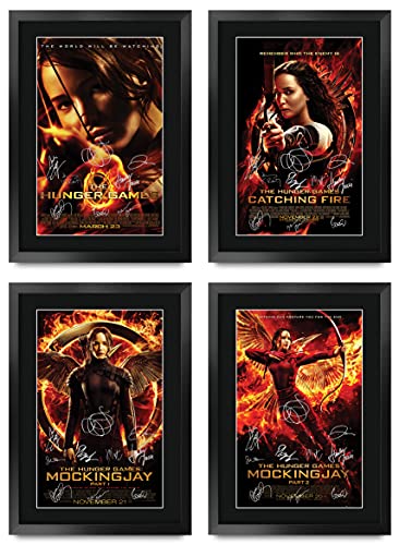 HWC Trading FR A3 The Hunger Games Collection Jennifer Lawrence Gifts Gedrucktes Poster, signiertes Autogramm, Bild für Film-Andenken, A3, gerahmt von HWC Trading