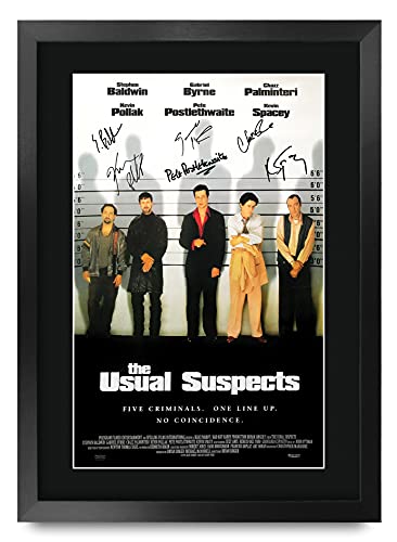 HWC Trading FR A3 The Usual Suspects Kevin Spacey, Gabriel Byrne Geschenke Geduckter Poster Signiertes Autogramm Foto für Fans von Film Memorabilien - A3 Framed von HWC Trading