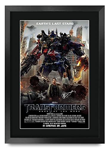 HWC Trading FR A3 Transformers Dark of the Moon 3 Geschenke Gedruckt Poster Signiert Autogramm Bild für Film-Erinnerungsstücke Fans – A3 gerahmt von HWC Trading