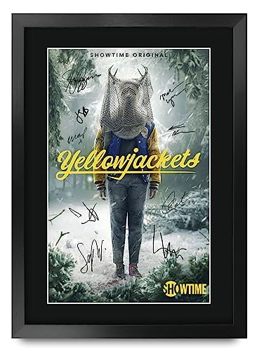 HWC Trading FR A3 Yellowjackets Geschenke Gedrucktes Signiertes Autogramm Poster für Fans von Fernsehn Memorabilien - A3 Gerahmt von HWC Trading