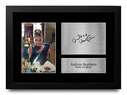 HWC Trading FR A4 Audrey Hepburn Breakfast at Tiffany's Geschenke Gedruckt, Signiert Autogramm Bild Für Film-Erinnerungsstücke-Fans - A4 Framed von HWC Trading