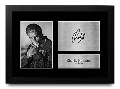 HWC Trading FR A4 Charlie Hunnam Sons of Anarchy Jax Teller Geschenke Gedruckt Signiert Autogramm Bild Für Fernsehshow Fans - A4 Framed von HWC Trading