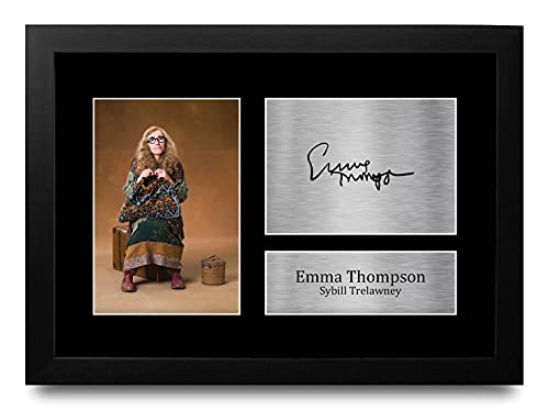 HWC Trading FR A4 Emma Thompson Harry Potter Sybill Trelawney Geschenke gedruckt signiert Autogramm Bild für Film-Fans, A4 gerahmt von HWC Trading