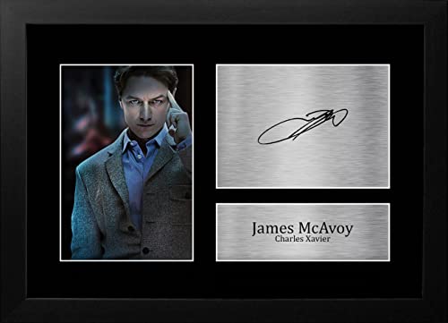 HWC Trading FR A4 James McAvoy X-Men Charles Xavier Geschenke Geducktes Signiertes Autogramm Foto für Fans von Film Memorabilien - A4 Gerahmt von HWC Trading