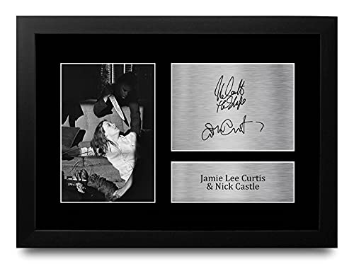 HWC Trading FR A4 Jamie Lee Curtis & Nick Castle Halloween Geschenke Gedruckt, Signiert Autogramm Bild Für Film-Erinnerungsstücke-Fans - A4 Framed von HWC Trading