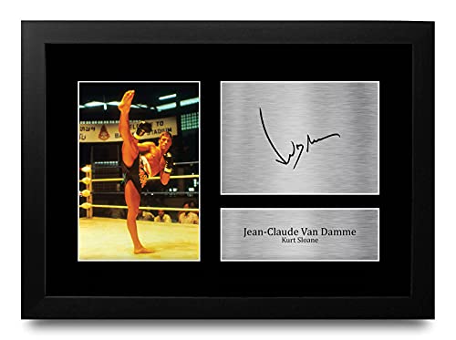 HWC Trading FR A4 Jean Claude Van Damme Kickboxer Geschenke Gedruckt, Signiert Autogramm Bild Für Film-Erinnerungsstücke-Fans - A4 Framed von HWC Trading