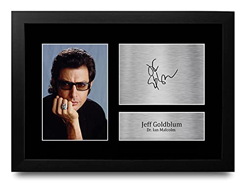 HWC Trading FR A4 Jeff Goldblum Jurassic Park - A4 Framed Geschenke Gedruckt, Signiert Autogramm Bild Für Film-Erinnerungsstücke-Fans - A4 Eingerahmt von HWC Trading