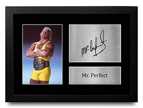 HWC Trading FR A4 Mr Perfect Gifts Autogramm-Bild für WWE & WWF Memorabilia Fans – A4 gerahmt von HWC Trading