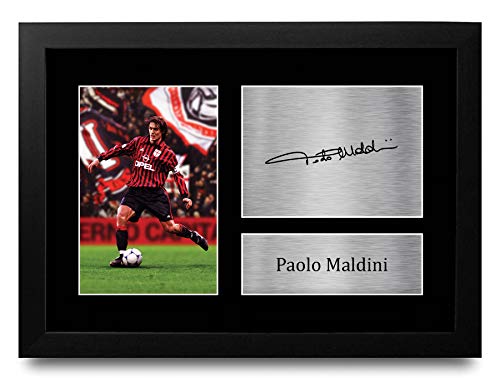HWC Trading FR A4 Paolo Maldini Mailand Gifts gedrucktes Autogramm für Fans und Fans – A4 gerahmt HWC Trading FR A4 Paolo Maldini Mailand Gifts gedrucktes Autogramm für Fans und Fans – A4 gerahmt von HWC Trading